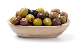 olives isolated on white photo