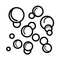 negro burbuja icono aislado en blanco antecedentes. en expansión espuma. vector ilustración.