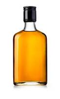 Full whiskey bottle isolated photo