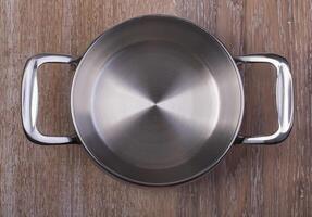 Stainless steel cooking pot photo