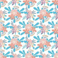 Spring rustic floral seamless pattern vector