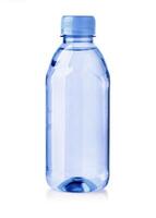 water  plastic bottles isolated on white background photo