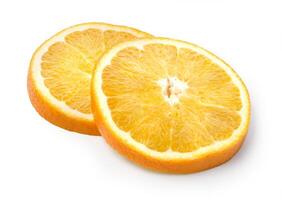 Two Slices of Orange Isolated photo