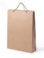 Paper shopping bag isolated photo