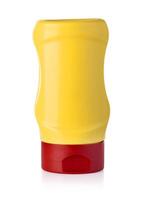 Mustard bottle isolated photo