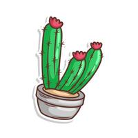 cactus dibujos animados garabatear ilustración Arte vector