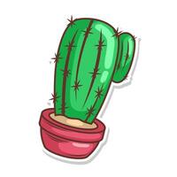 cactus dibujos animados garabatear ilustración Arte vector