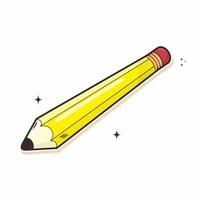 Pencil doodle cartoon illustration. hand draw style vector