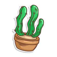 cactus dibujos animados garabatear ilustración Arte vector