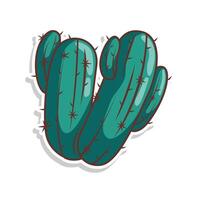 cactus doodle art illustration design vector