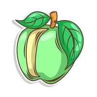 Apple fruit  doodle hand draw  vector illustration