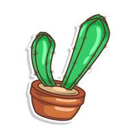 cactus doodle art illustration design vector