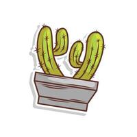 Cactus cartoon doodle illustration art vector