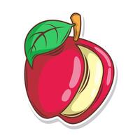 Apple fruit  doodle hand draw  vector illustration