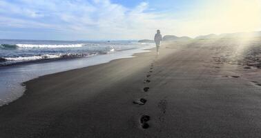 black sand beach photo