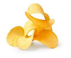 chips isolated on white photo