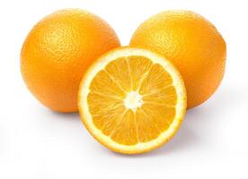 naranja Fruta rebanada aislado foto