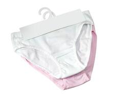 cotton panties isolated over white photo