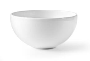 White empty bowl isolated on white background, photo