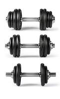 dumbbells isolated on white photo