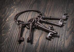 Old rusty keys photo