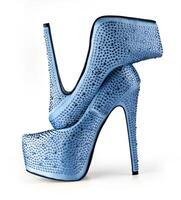 blue woman shoes photo