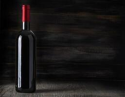 Red wine bottle photo