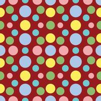 Seamless vector pattern dot circle illustrator balance dot circle cute red colorful fancy color dot circle red background pastel cute wallpaper.