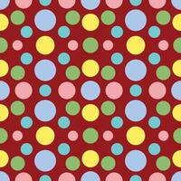 Seamless vector pattern dot circle illustrator balance dot circle cute red colorful fancy color dot circle red background pastel cute wallpaper.