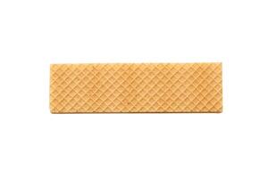 Delicious chocolate wafer isolated on white background photo
