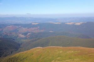 Mount Hoverla hanging peak of the Ukrainian Carpathians against the background of the sky photo