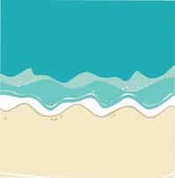 Beach background with sand  waves and sea water vector