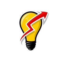 light bulb vector, up and energy vector