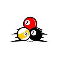 Billiard ball logo vector