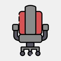 Icon chair. Esports gaming elements. Icons in filled line style. Good for prints, posters, logo, advertisement,infographics, etc. vector