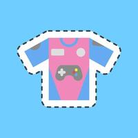 corte línea pegatina jersey. esports juego de azar elementos. bueno para huellas dactilares, carteles, logo, publicidad, infografías, etc. vector