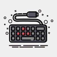 icono teclado. esports juego de azar elementos. íconos en mbe estilo. bueno para huellas dactilares, carteles, logo, publicidad, infografías, etc. vector