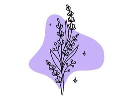 aesthetic violet flowers vector