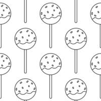 cake pops chocolate day sweet food pattern vector