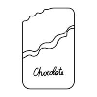 chocolate día loseta embalaje regalo icono línea vector