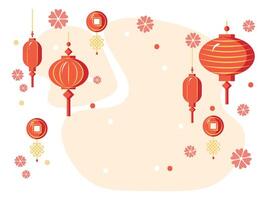 Chinese Culture New Year Lunar Ornament Illustration vector