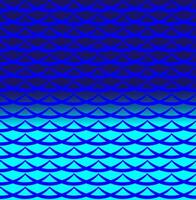 Vector geometric abstract pattern in the form of wavy lines on a blue background