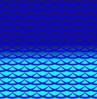 Vector geometric abstract pattern in the form of wavy lines on a blue background