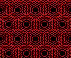 Vector seamless texture in the form of a red abstract pattern on a black background