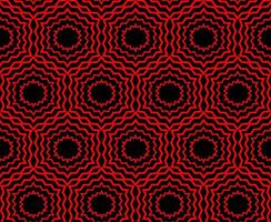 Vector seamless texture in the form of a red abstract pattern on a black background