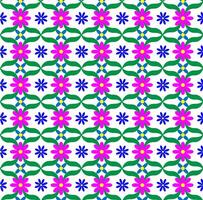 Seamless abstract vector texture in the form of a floral pattern of blue and pink flowers on a white background