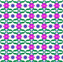 Seamless abstract vector texture in the form of a floral pattern of blue and pink flowers on a white background