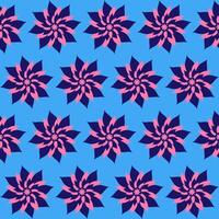 Vector seamless texture in the form of abstract pink patterns on a blue background