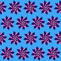 Vector seamless texture in the form of abstract pink patterns on a blue background