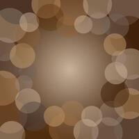 Vector abstract pattern in the form of transparent round balls on a brown background